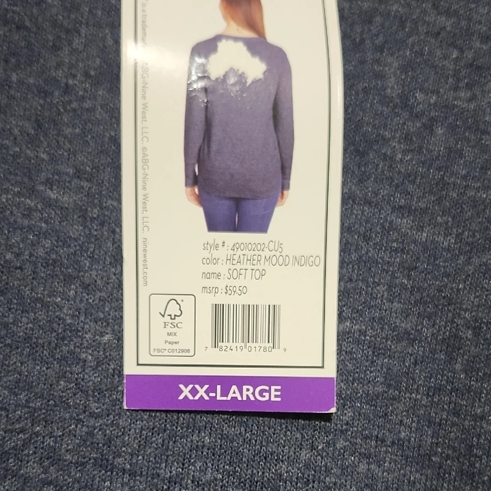 Nine West Navy Crew Neck Sweater